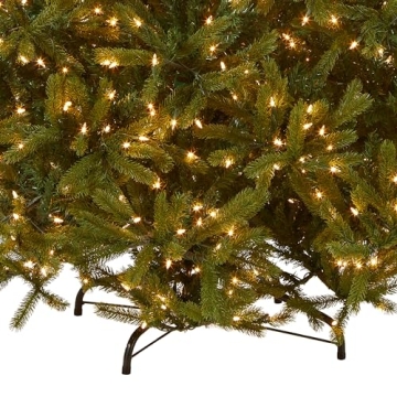 National Tree Company 'Feel Real' Pre-lit Artificial Christmas Tree Includes Pre-strung White Lights Jersey Fraser Fir - 7.5 ft