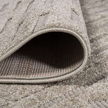 JONATHAN Y SBH100A-8 Xlendi High-Low Pile Moroccan Geometric Indoor Outdoor Area-Rug Bohemian Contemporary Easy-Cleaning High Traffic Bedroom Kitchen Backyard Patio Porch Non Shedding, 8 X 10, Beige