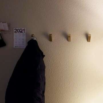 YJ YANJUN Towel Hook Gold 4 Pack Brushed Gold Wall Hooks Stainless Steel Coat Hooks for Wall