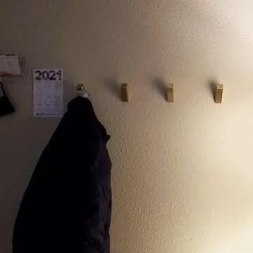 YJ YANJUN Towel Hook Gold 4 Pack Brushed Gold Wall Hooks Stainless Steel Coat Hooks for Wall