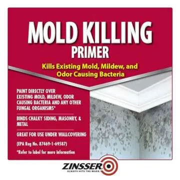 Zinsser 276087 White Mold Killing Primer - Water-Based, EPA Registered, Effective Solution for Home