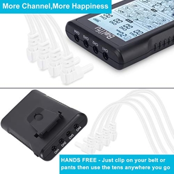 Belifu 4 Channel TENS EMS Unit for Pain Relief and Exercise