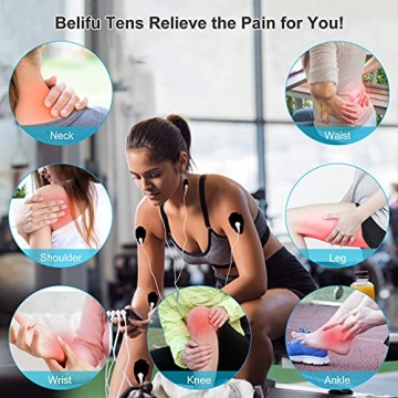 Belifu 4 Channel TENS EMS Unit for Pain Relief and Exercise