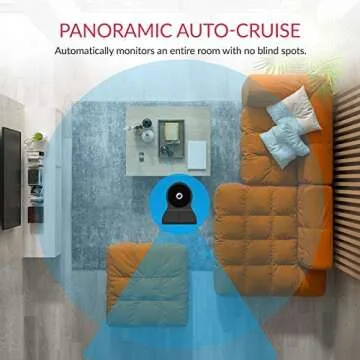 YI Pet Security Camera, 360-degree Smart Indoor Dog Cat Dome IP Cam with Night Vision, 2-Way Audio, Motion Detection, Phone App, Compatible with Alexa and Google-Black