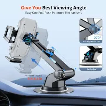 SUUSON 3-in-1 Car Phone Holder Mount for All Phones