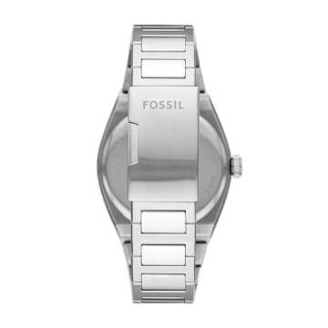 Fossil Men's Everett Quartz Stainless Steel Three-Hand Watch - Silver, FS5822