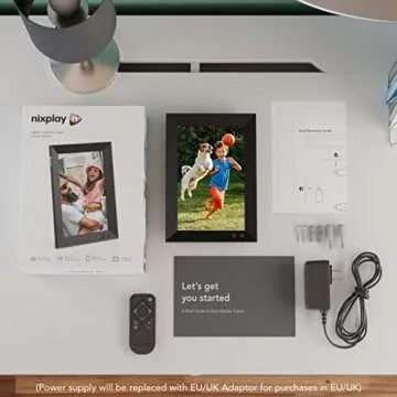 Nixplay Smart Digital Picture Frame I 8 inch I WiFi I Black I Shared Family Playlists I Mobile App, Email I Preload Content for a Gifted Frame