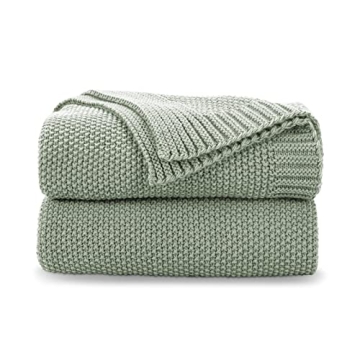 CozeCube Sage Throw Blanket - Cozy Knit Home Accents