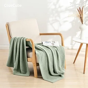 CozeCube Sage Throw Blanket - Cozy Knit Home Accents