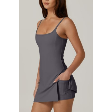 Stylish QINSEN Womens Tennis Dress with Shorts for Active Lifestyle