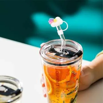 Straw Cover for Stanley Cup, 6Pcs Silicone Straw Topper Compatible with Stanley 30&40 Oz Tumbler, Stanley Cups Accessories