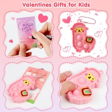 Adorable Llama Pop Fidget Toys for Kids' Valentine's Day