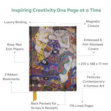 William Morris Rose Foiled Journal | Artistic Writing Experience