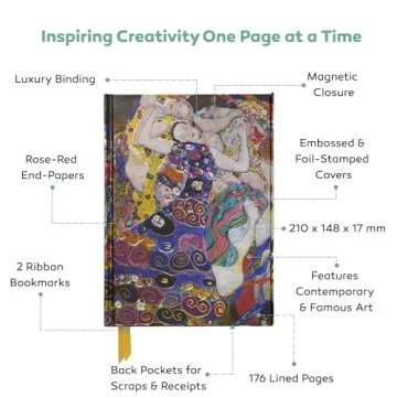 William Morris Rose Foiled Journal | Artistic Writing Experience