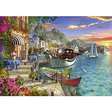 Ravensburger Grandiose Greece Jigsaw Puzzle | 1000 Piece Delight for Adults | Unique & Perfectly Fitting Pieces | Softclick Technology | Anti-Glare & Premium Quality