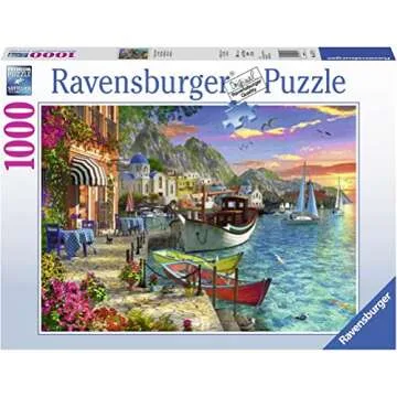 Ravensburger Grandiose Greece Jigsaw Puzzle | 1000 Piece Delight for Adults | Unique & Perfectly Fitting Pieces | Softclick Technology | Anti-Glare & Premium Quality