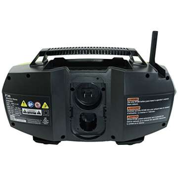 Ryobi P746 One+ 18-Volt Lithium Ion / AC Dual-Powered AM/FM Stereo System with USB and Bluetooth Technology (Battery, Charger, and Extension Cord Not Included / Radio Only)