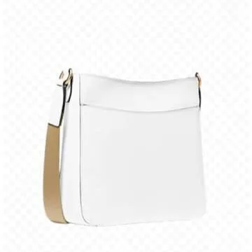 Michael Kors Optic White Small Leather Crossbody Bag