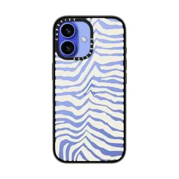 CASETiFY Compact Case for iPhone 16 [Lightweight / 4 ft. 2X Military Grade Drop Protection/Slim] - Zebra Stripe - Clear Black