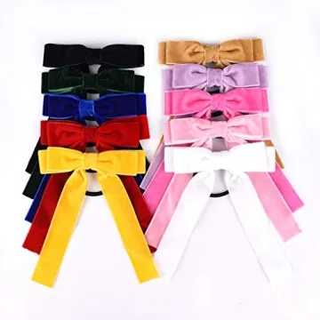 Velvet Hair Scrunchies Colorful No Hurt Ties Women Girls