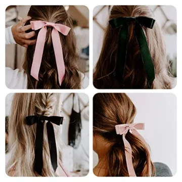 Velvet Hair Scrunchies Colorful No Hurt Ties Women Girls