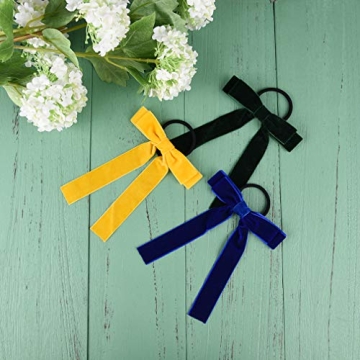 Velvet Hair Scrunchies Colorful No Hurt Ties Women Girls