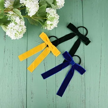 Velvet Hair Scrunchies Colorful No Hurt Ties Women Girls