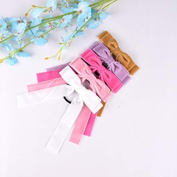 Velvet Hair Scrunchies Colorful No Hurt Ties Women Girls