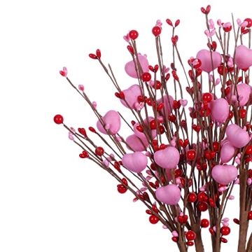 JINGHONG Heart Picks for Valentine’s Day Decor 6 Pack