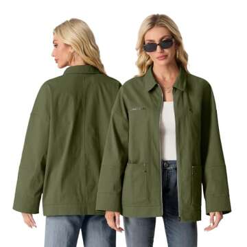 Lepunuo Women's Oversized Casual Jacket – Trendy Fall Outwear