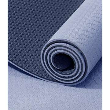 IUGA Yoga Mat Non Slip Anti-tear Yoga Mats Eco Friendly Hot Yoga Mat Thick Workout & Exercise Mat fo...