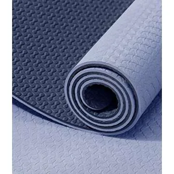 IUGA Yoga Mat Non Slip Anti-tear Yoga Mats Eco Friendly Hot Yoga Mat Thick Workout & Exercise Mat fo...
