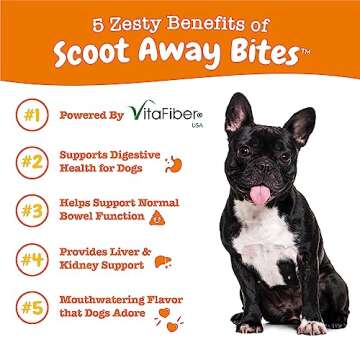 Zesty Paws Scoot Away Soft Chews - Healthy Bowel Function with Bromelain, Vita Fiber for Dogs, & Dan...