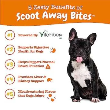 Zesty Paws Scoot Away Soft Chews - Healthy Bowel Function with Bromelain, Vita Fiber for Dogs, & Dan...