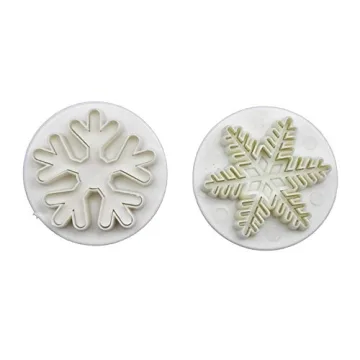 3 Pcs Snowflake Press Mold Set for Creative Baking