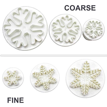 3 Pcs Snowflake Press Mold Set for Creative Baking