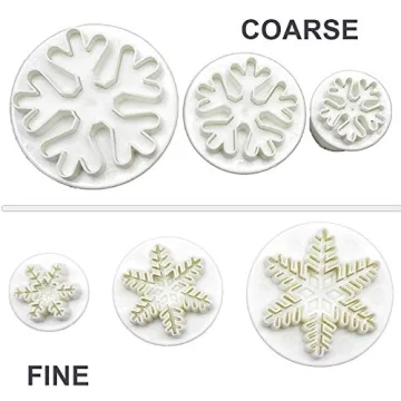 3 Pcs Snowflake Press Mold Set for Creative Baking