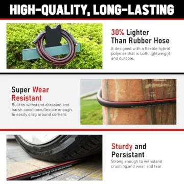 Premium 25ft Garden Hose, Lightweight & Kink-Free