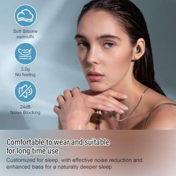 Comfortable DUSONLAP Sleep Earbuds with Bluetooth 5.4