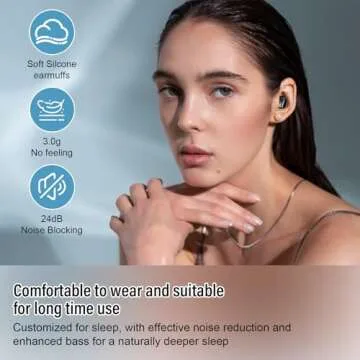 Comfortable DUSONLAP Sleep Earbuds with Bluetooth 5.4