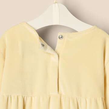 Amazon Essentials x Sofia Grainge Toddler Girls' Longsleeve Corduroy Dress, Butter Yellow, 2T