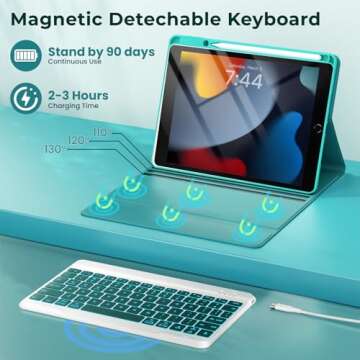 BLUTLOTUS Keyboard Case for iPad 9th/8th/7th Generation 10.2 inch 2021/2020/2019, iPad Pro 10.5-inch...