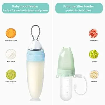 Termichy Baby Food Dispensing Spoon: Squeeze Feeder Dispenser for Baby - Self Feeding Bottle Spoon