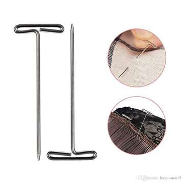 Jucoan 600 Pieces Steel T Pins for Blocking Knitting, Modelling, Wig Making and Crafts, 1.5 Inch, Nickel Plated in Plastic Box