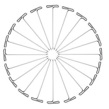 Jucoan 600 Pieces Steel T Pins for Blocking Knitting, Modelling, Wig Making and Crafts, 1.5 Inch, Nickel Plated in Plastic Box