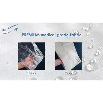 Disposable Airplane Tray Table Cover - Pack of 6 | Premium Medical Grade Material | Individually Pac...