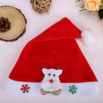 Pet Christmas Costume with Santa Hat and Elk Design