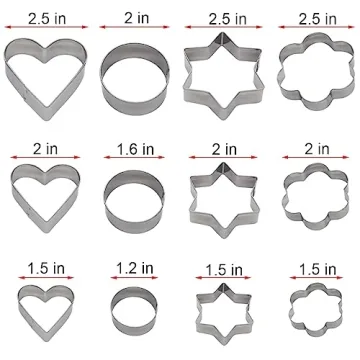 Docik 12 Piece Cookie Cutter Set for Baking and More