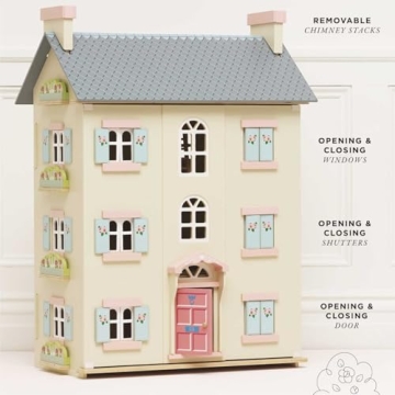 Le Toy Van Cherry Tree Hall Dollhouse for Creative Play