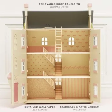 Le Toy Van Cherry Tree Hall Dollhouse for Creative Play